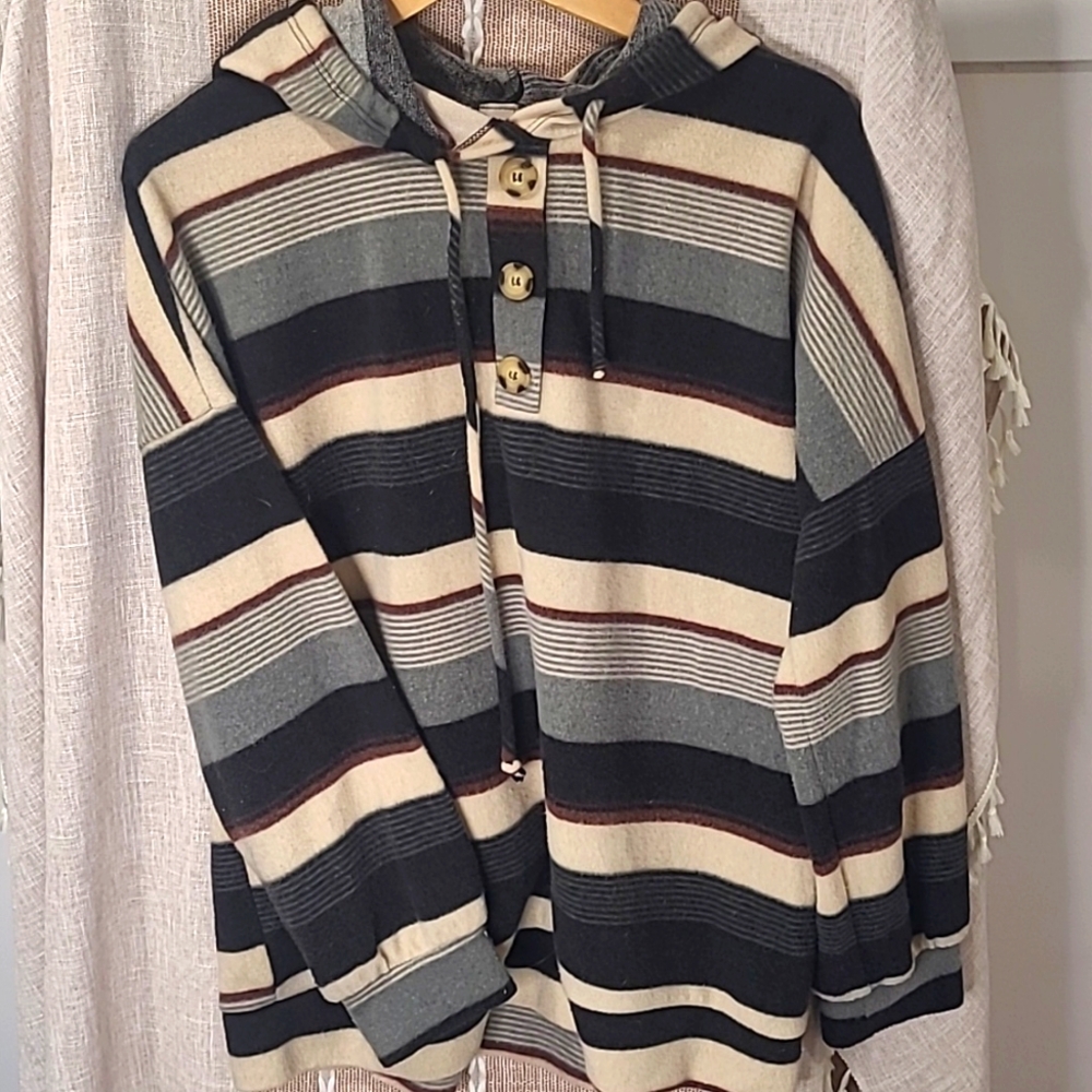 Item #18 Vanilla Bay Women's Striped Bonfire Hoodie XL